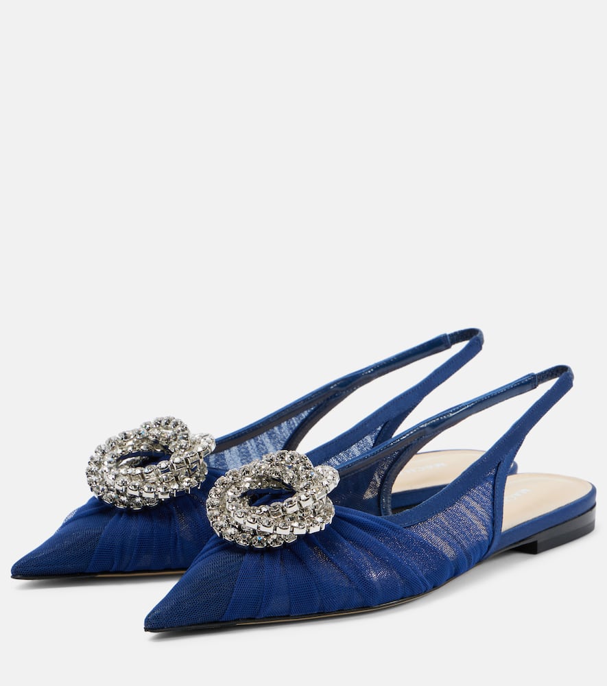 Mach & Mach Galaxy embellished slingback flats