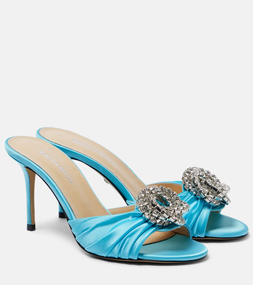 Mach & Mach Galaxy embellished tulle mules