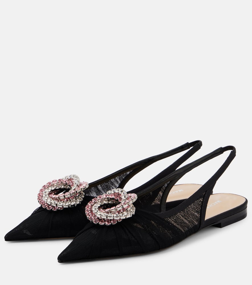 Mach & Mach Galaxy tulle slingback flats