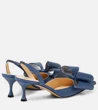 Mach & Mach Le Cadeau 65 denim slingback pumps