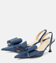 Mach & Mach Le Cadeau 65 denim slingback pumps