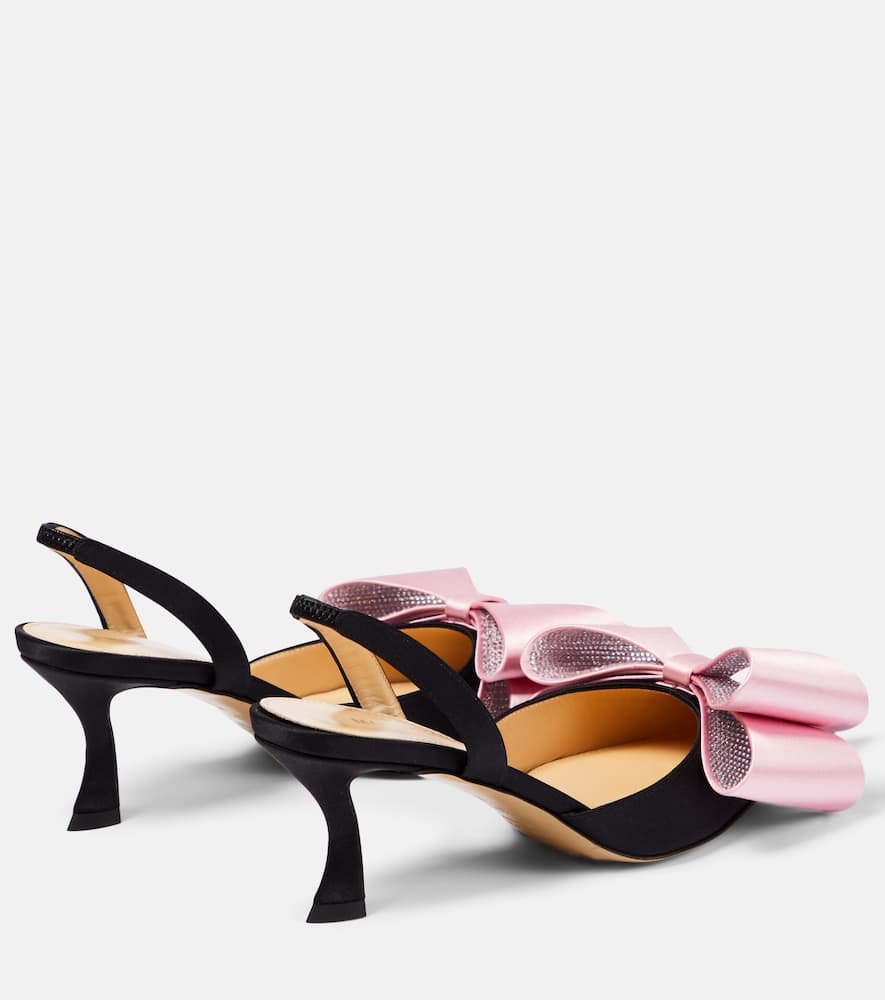 Mach & Mach Le Cadeau 65 satin slingback pumps