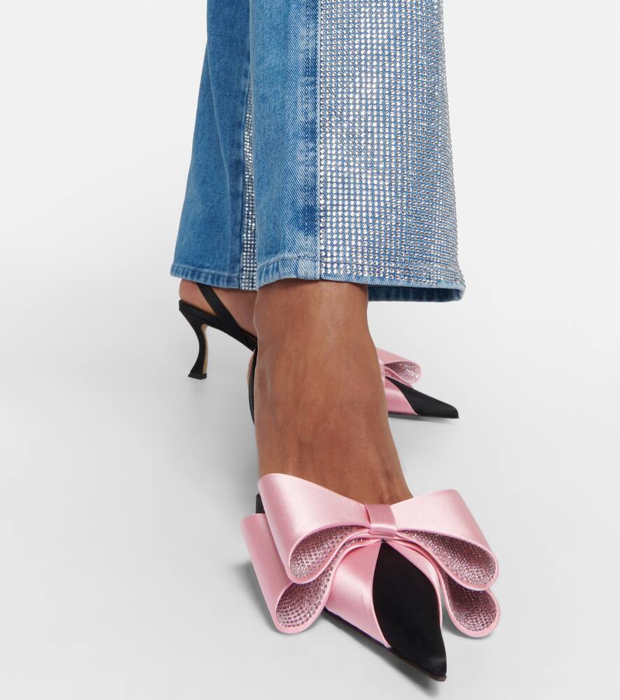Mach & Mach Le Cadeau 65 satin slingback pumps