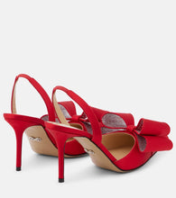 Mach & Mach Le Cadeau 85 bow-detail satin pumps