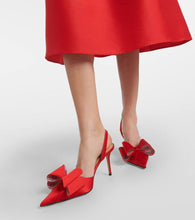 Mach & Mach Le Cadeau 85 bow-detail satin pumps