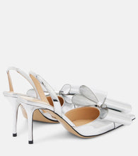 Mach & Mach Le Cadeau 85 mirrored leather slingback pumps