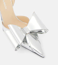 Mach & Mach Le Cadeau 85 mirrored leather slingback pumps