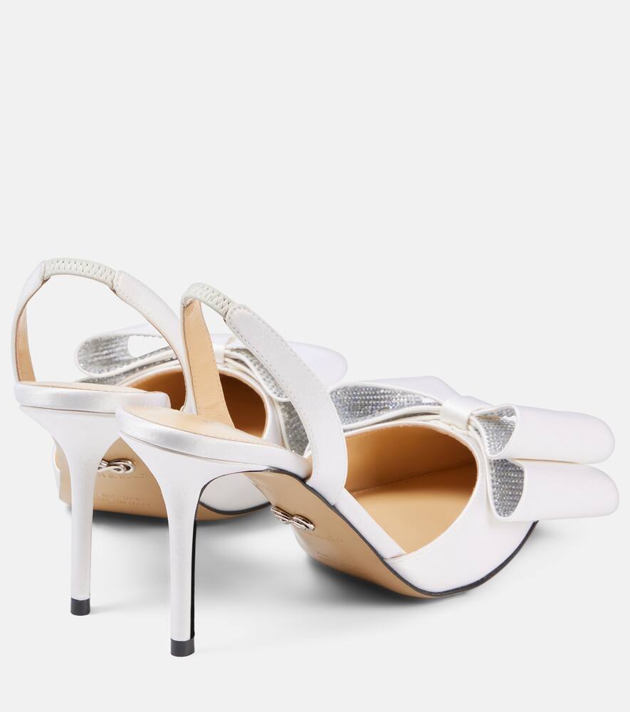 Mach & Mach Le Cadeau 85 satin slingback pumps