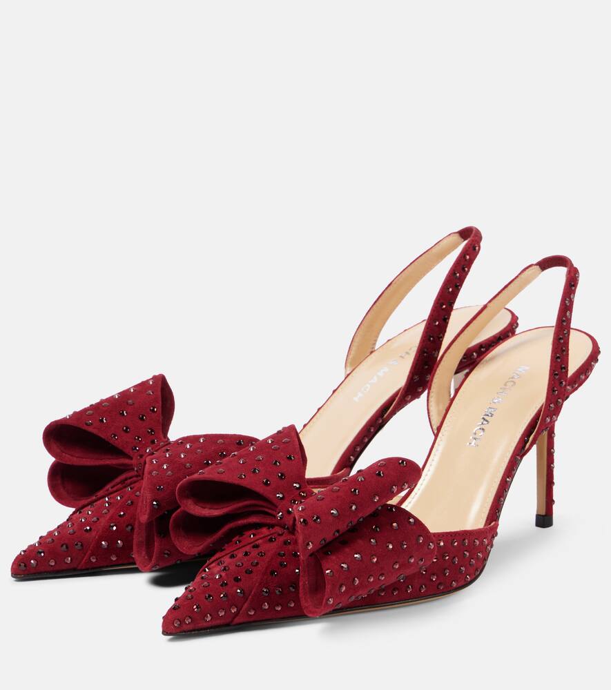 Mach & Mach Le Cadeau 85 suede slingback pumps