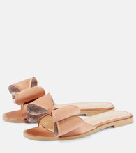 Mach & Mach Le Cadeau Double Bow satin slides