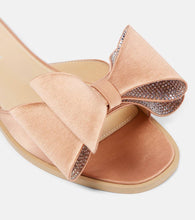Mach & Mach Le Cadeau Double Bow satin slides