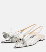 Mach & Mach Le Cadeau bow-detail leather slingback flats