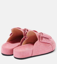 Mach & Mach Le Cadeau embellished suede clogs