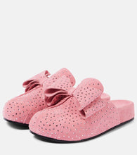 Mach & Mach Le Cadeau embellished suede clogs