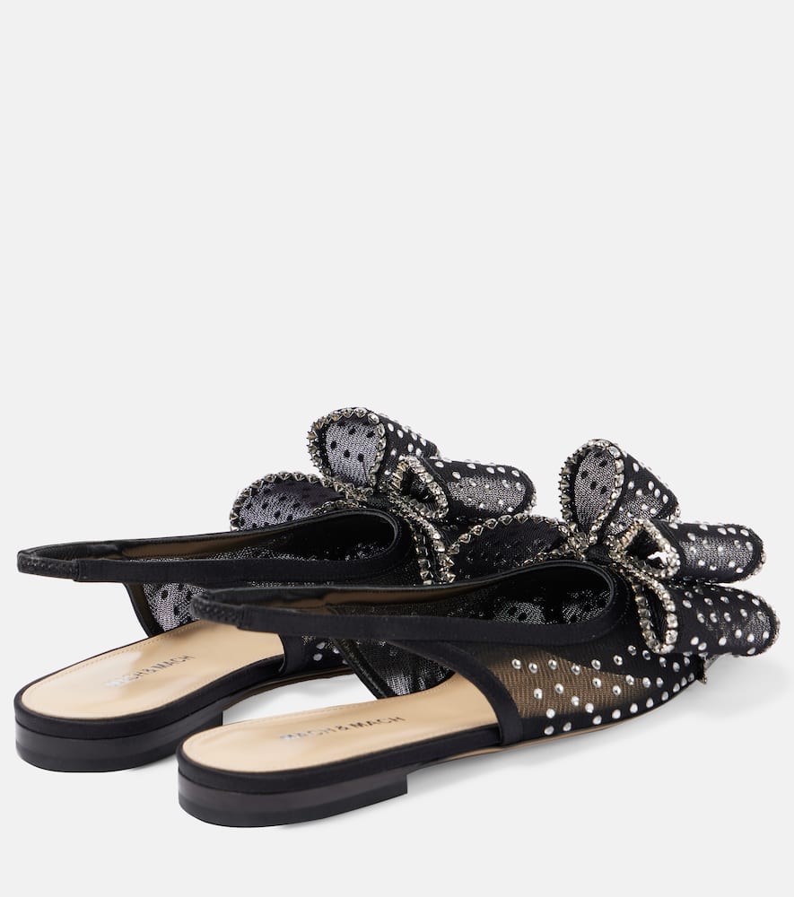 Mach & Mach Le Cadeau mesh slingback flats