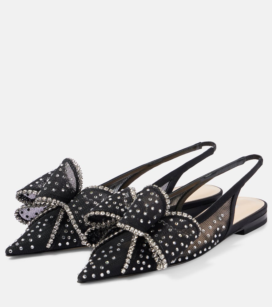 Mach & Mach Le Cadeau mesh slingback flats