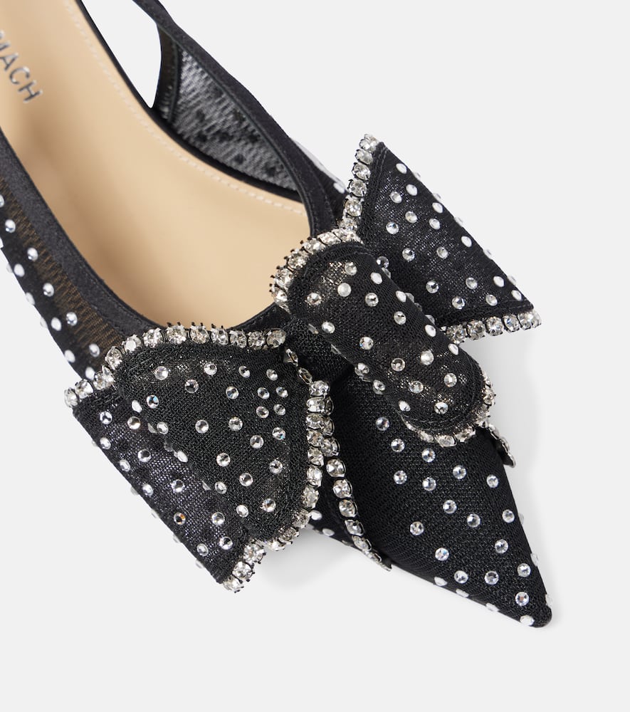Mach & Mach Le Cadeau mesh slingback flats