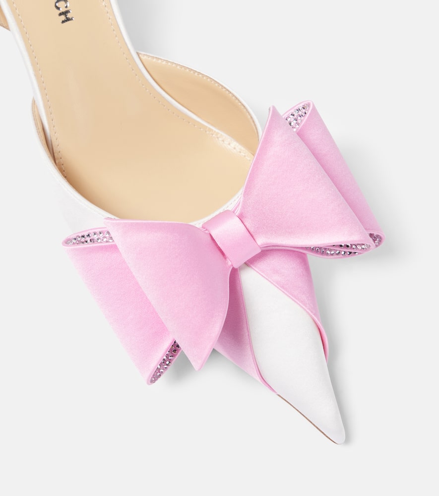 Mach & Mach Le Cadeau satin slingback pumps
