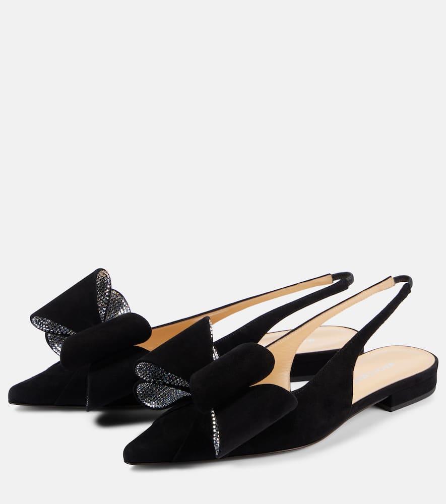 Mach & Mach Le Cadeau suede ballet flats