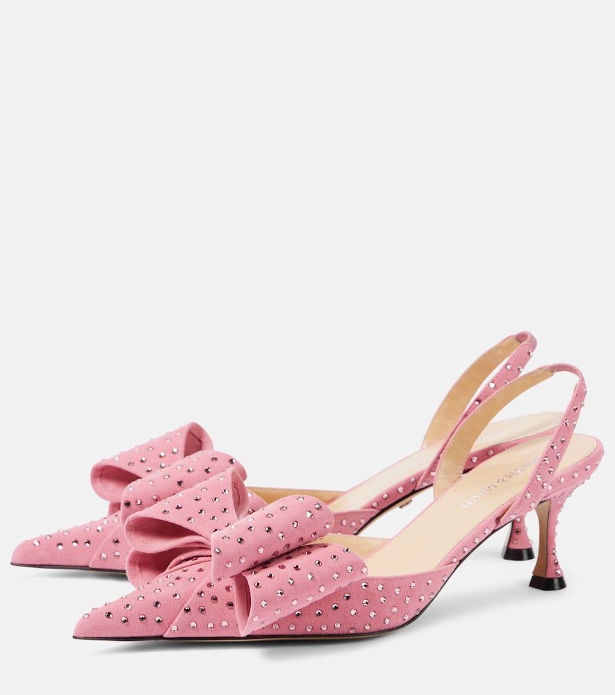 Mach & Mach Le Cadeau suede slingback pumps