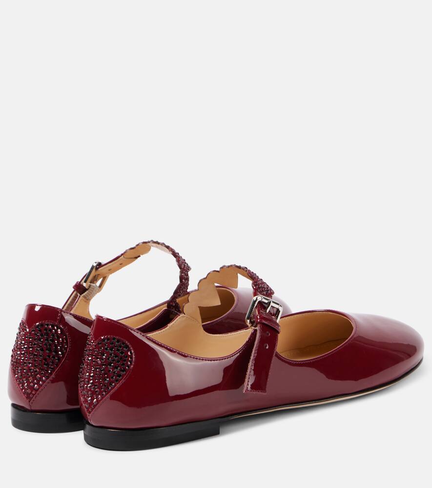 Mach & Mach Petit Coeur patent leather Mary Jane flats