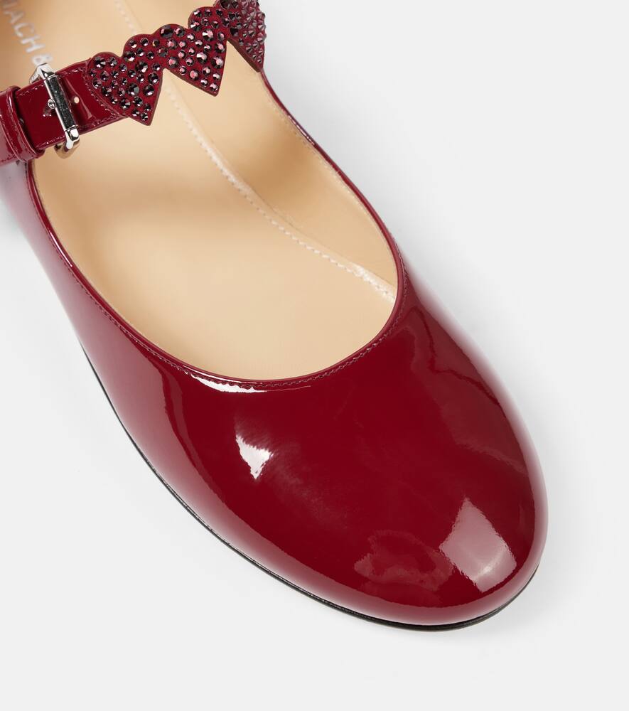 Mach & Mach Petit Coeur patent leather Mary Jane flats
