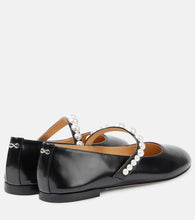 Mach & Mach Sirene embellished leather Mary Jane flats