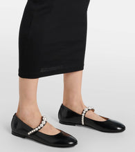 Mach & Mach Sirene embellished leather Mary Jane flats