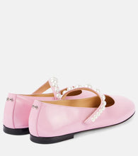 Mach & Mach Sirene faux pearl leather Mary Jane flats