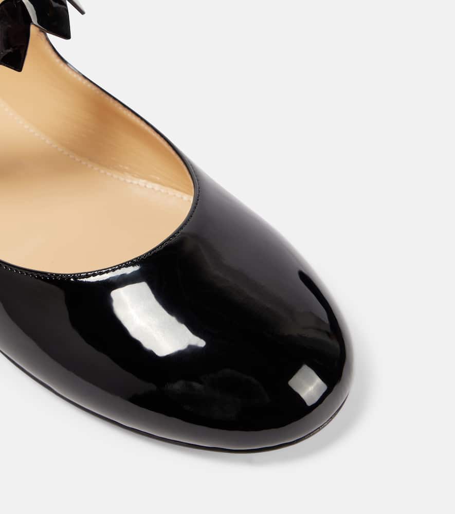Mach & Mach Special Heart patent leather ballet flats