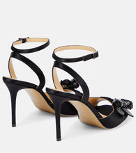 Mach & Mach Wonder Tulip embellished satin sandals