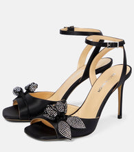 Mach & Mach Wonder Tulip embellished satin sandals