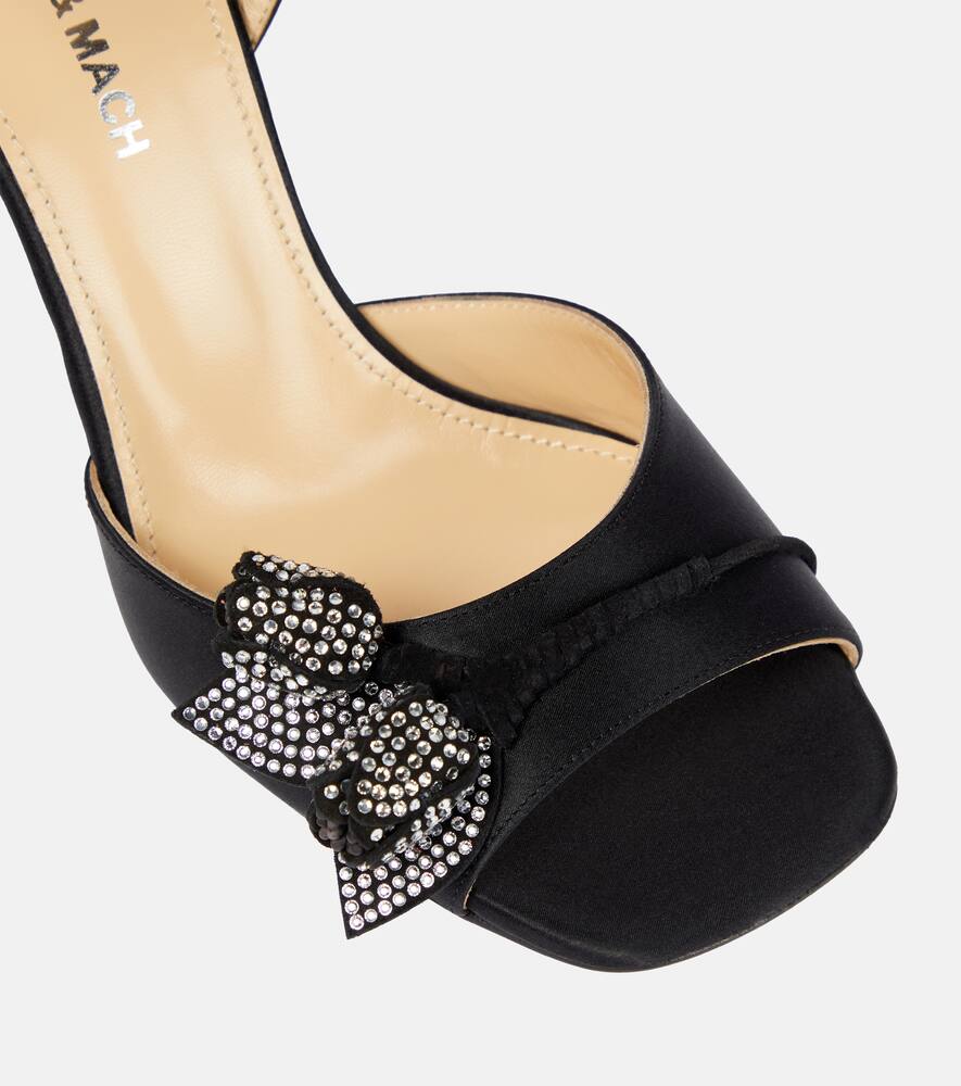Mach & Mach Wonder Tulip embellished satin sandals