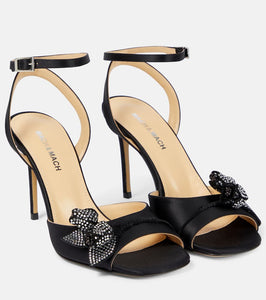 Mach & Mach Wonder Tulip embellished satin sandals