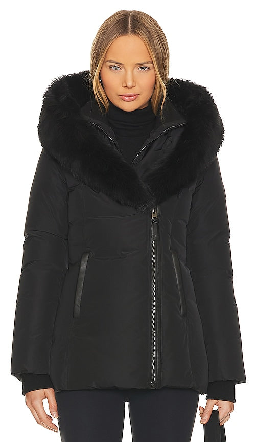 Mackage Adali Shearling Collar Coat in Black - Mackage Adali - Manteau à col en peau de mouton retournée en noir - Mackage Adali 黑色剪羊毛领大衣 - Mackage Adali Mantel mit Lammfellkragen in Schwarz - Mackage Adali 시어링 칼라 코트블랙 색상 - Cappotto con colletto in shearling Mackage Adali in nero