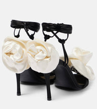 Magda Butrym 105 floral-appliqu√É¬© satin sandals