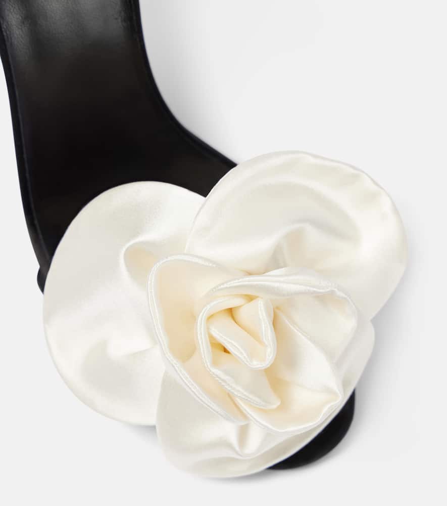 Magda Butrym 105 floral-appliqu√É¬© satin sandals