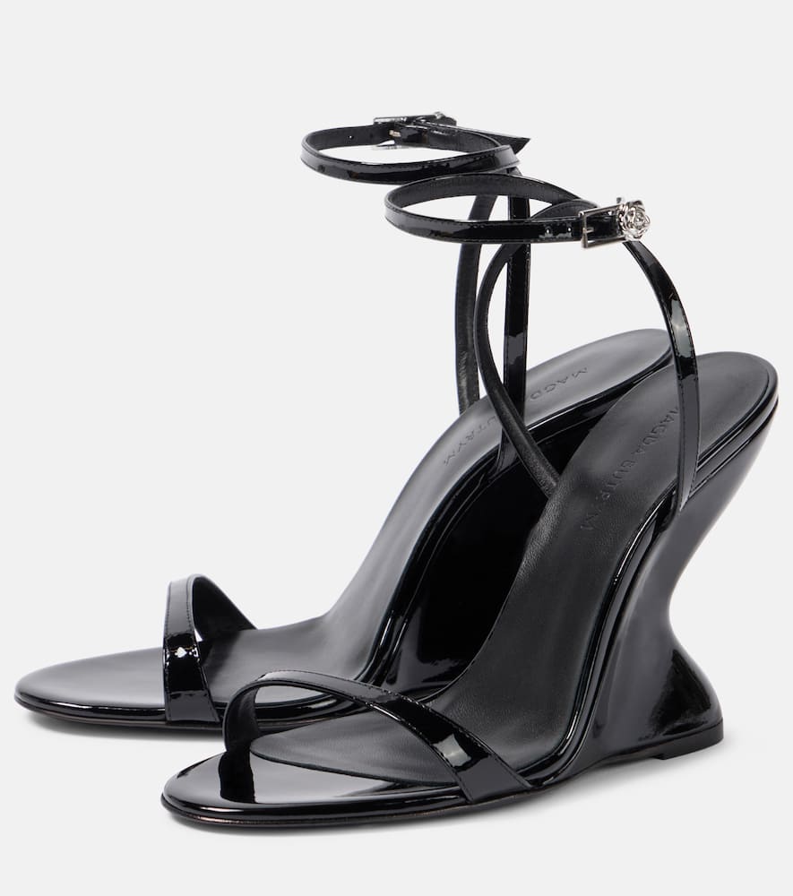 Magda Butrym 105 patent leather wedge sandals
