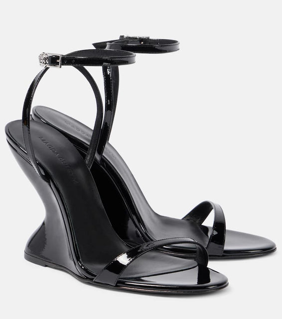 Magda Butrym 105 patent leather wedge sandals