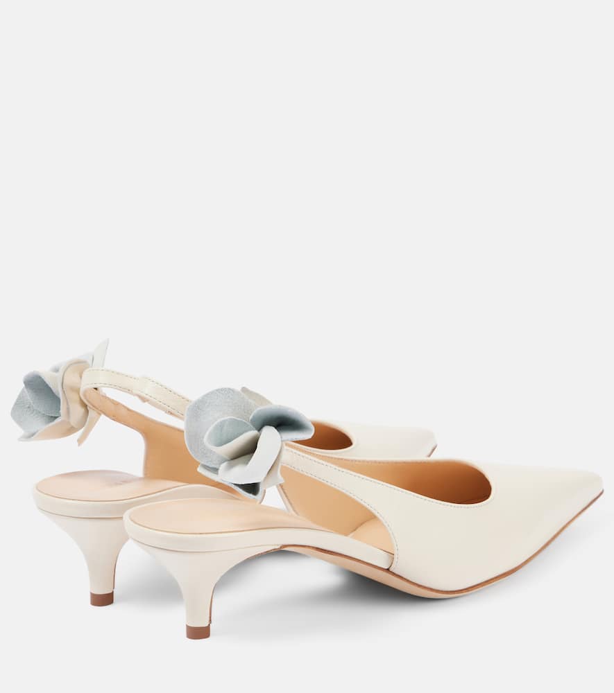 Magda Butrym Bridal leather slingback pumps