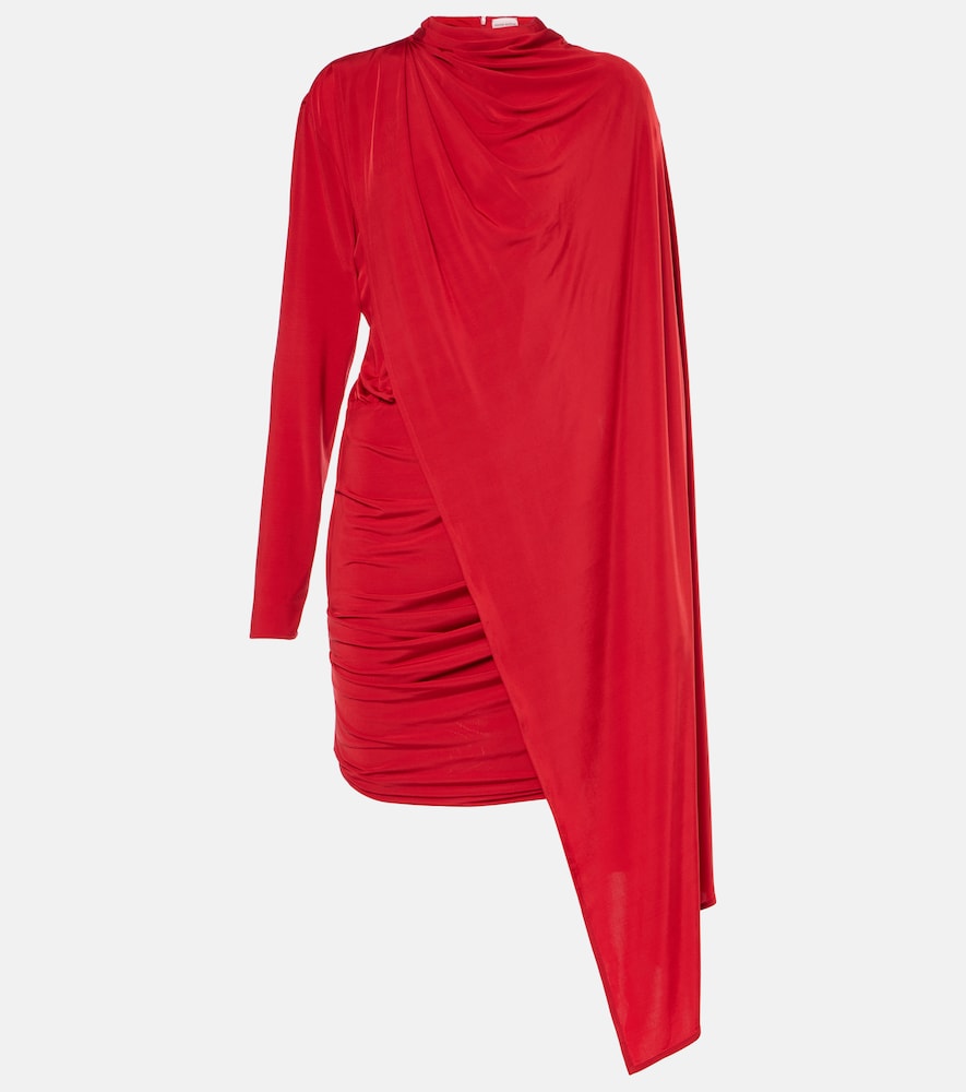 Magda Butrym Caped cupro-blend minidress. Magda Butrym 披肩式铜氨纤维混纺迷你连衣裙