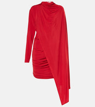 Magda Butrym Caped cupro-blend minidress. Magda Butrym 披肩式铜氨纤维混纺迷你连衣裙