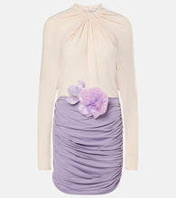 Magda Butrym Colorblock ruched open-back minidress. Magda Butrym 撞色褶皱露背迷你连衣裙