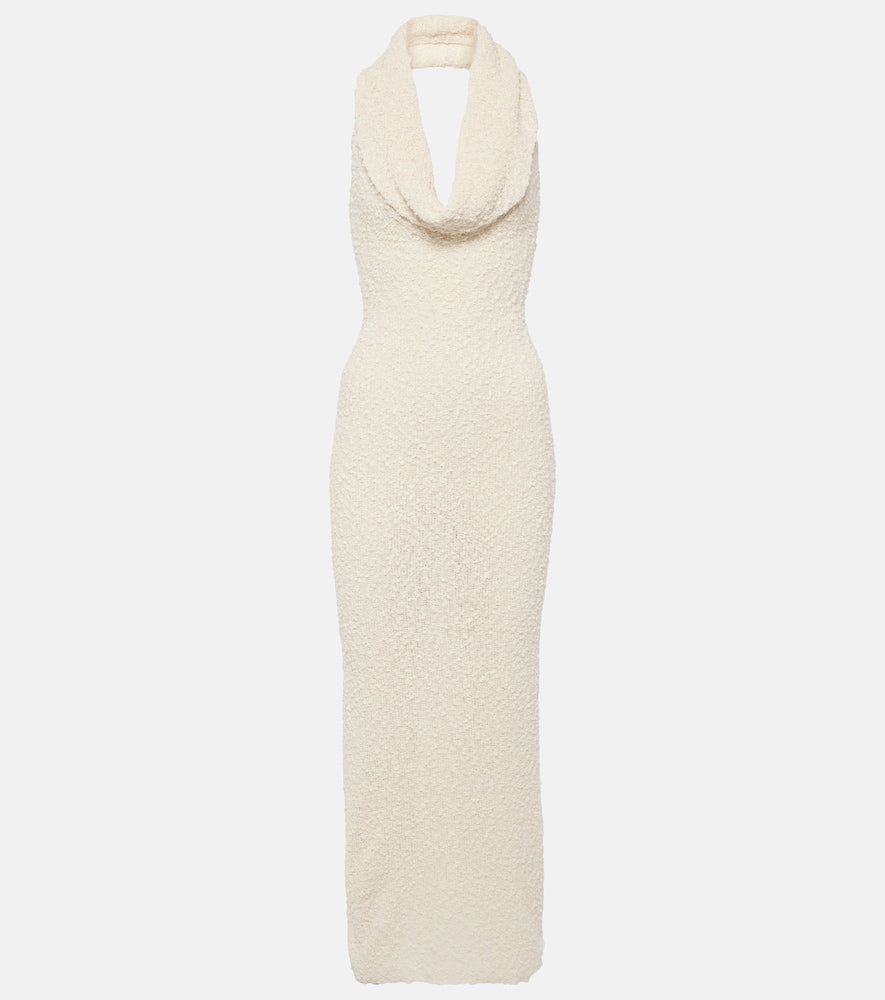 Magda Butrym Cotton-blend boucl√É¬© midi dress. Magda Butrym 棉混纺圈圈纱中长连衣裙