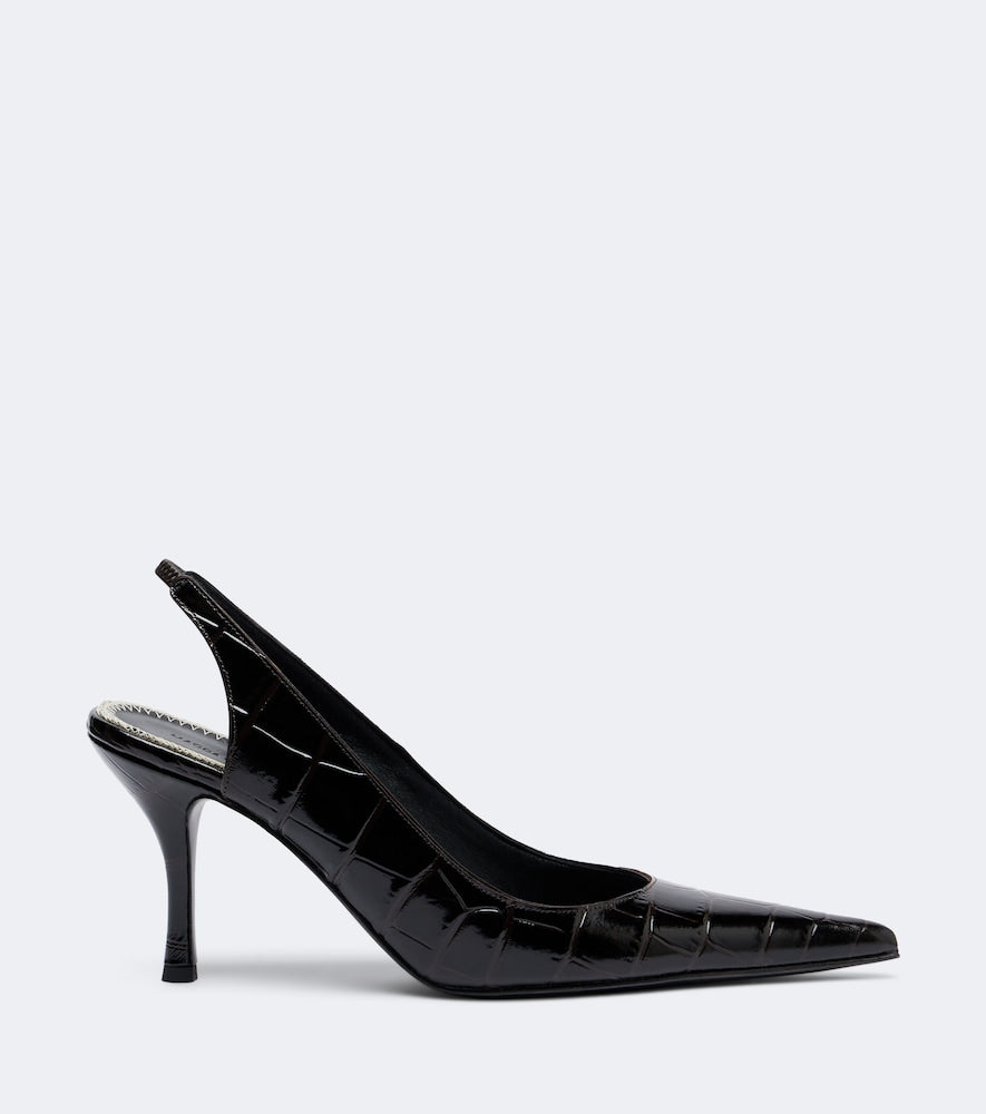 Magda Butrym Croc-effect leather slingbacks