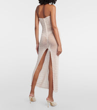 Magda Butrym Crochet cotton and linen blend midi dress