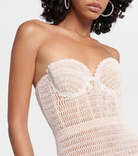 Magda Butrym Crochet cotton and linen blend midi dress