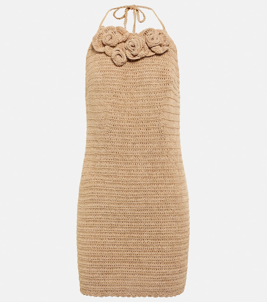Magda Butrym Crochet cotton-blend minidress. Magda Butrym 钩针棉混纺迷你连衣裙