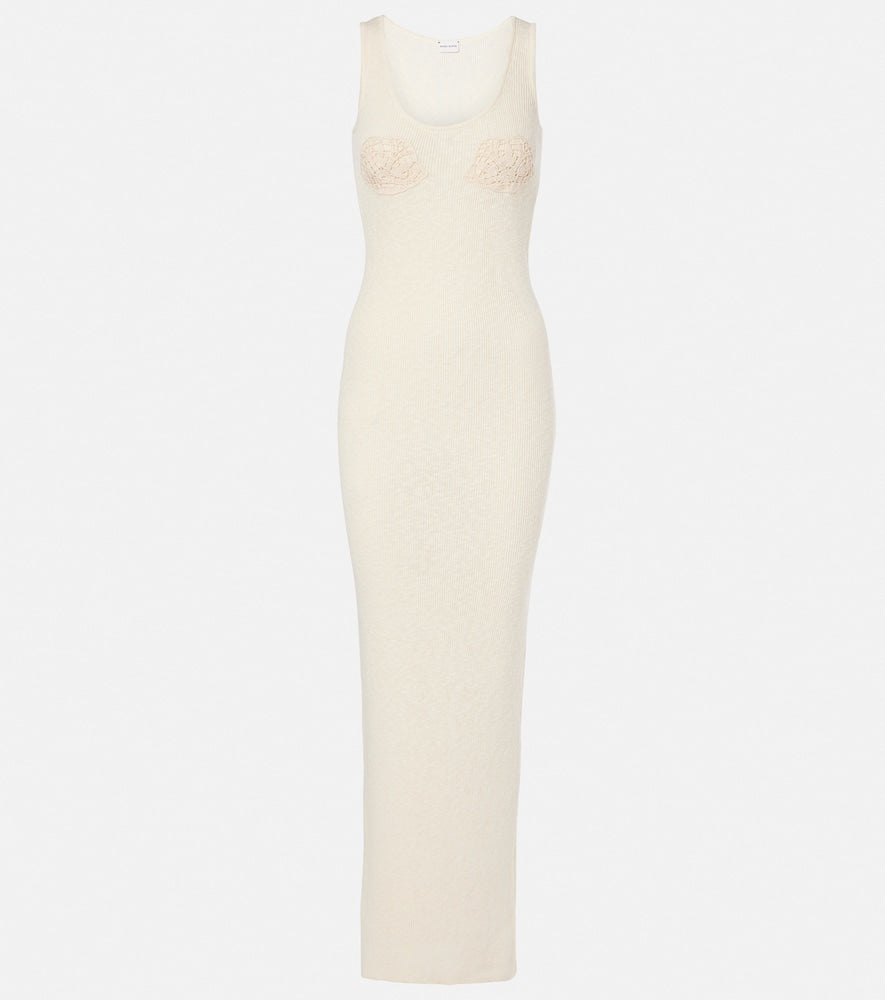 Magda Butrym Crochet linen and cotton maxi dress. Magda Butrym 钩针编织亚麻棉质长裙