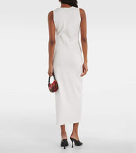 Magda Butrym Crochet-trimmed cotton midi dress